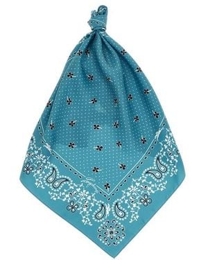 Longchamp Foulard Stampa 'French Bandana' - Blu