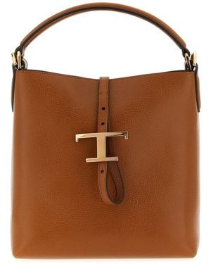 Tod's Borsa Secchiello 'T Timeless' Mini - Marrone