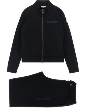 Moncler Sweatshirt + Logo Joggers Set - Black