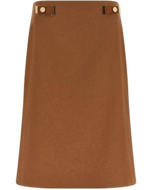 Fendi 'new Linen' Skirt - Brown