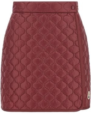 Moncler Square Quilting Skirt - Red