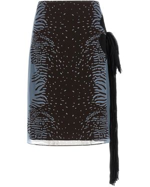 Ferragamo Georgette Skirt - Black