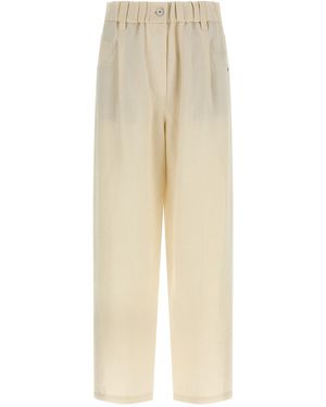 Brunello Cucinelli Linen Trousers - Natural