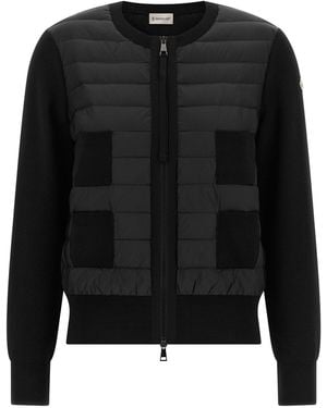 Moncler Padded Cardigan - Black