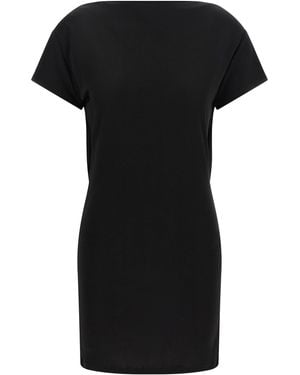 Jacquemus Mini Dress With Draped Back - Black