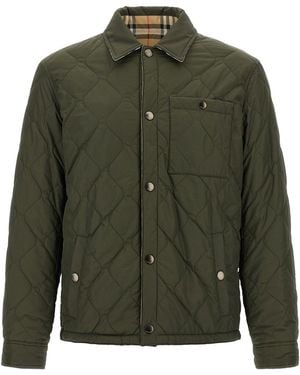 Burberry Reversibles Overshirt 'Brighton' - Grün