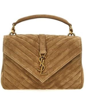 Saint Laurent Tracolla 'College' media - Marrone