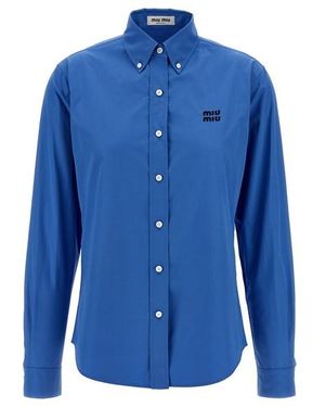 Miu Miu Camicia Botton-Down - Blu