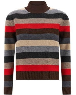 Tory Burch Striped Sweater - Red