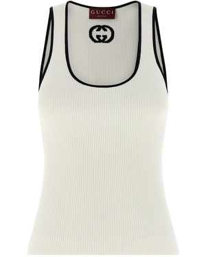 Gucci 'incrocio Gg' Tank Top - Grey