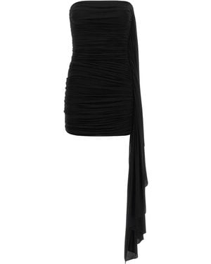 Alexander Wang Asymmetrical Draped Dress - Black