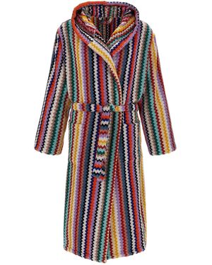 Missoni 'Riverbero' Hooded Bathrobe - Red