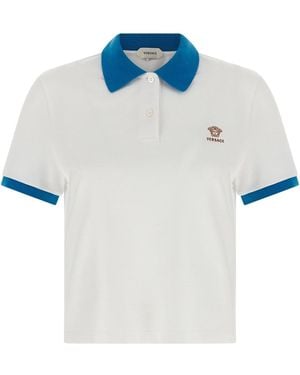 Versace 'medusa' Polo Shirt - Blue