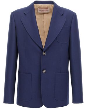 Valentino Garavani Single-breasted Blazer - Blue