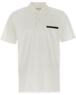 Berluti 'leather Tab' Polo Shirt - White