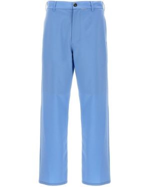 Marni Logo Embroidery Trousers - Blue
