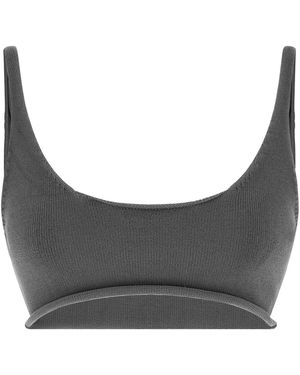 Entire studios 'raw Knit' Top - Grey