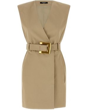 Balmain 'anthem' Dress - Natural