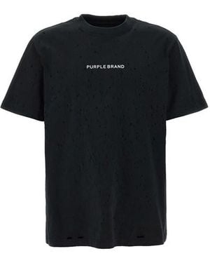 Purple 'trademark' T-shirt - Black