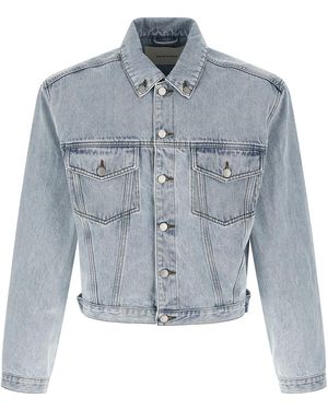 Entire studios 'shrunken Denim' Jacket - Blue