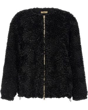 Herno Mini Ruffle Jacket - Black