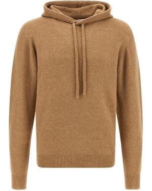 Roberto Collina Hooded Jumper - Brown