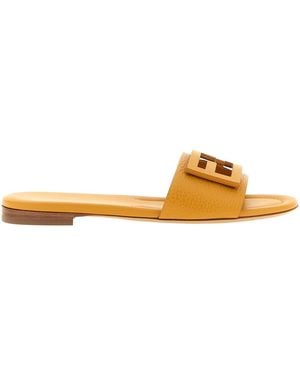 Fendi „Tube"-Slides - Gelb