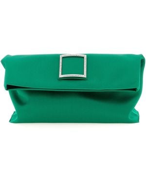 Roger Vivier 'trompette' Clutch - Green