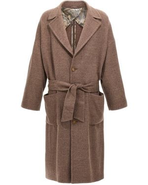 Etro 'Belted Coat' Coat - Brown