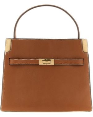 Tory Burch Handbag With T-Lock Closure - Brown
