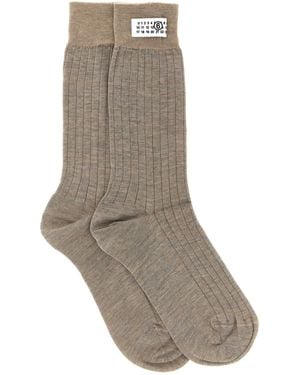 MM6 by Maison Margiela 'numeric Signature Mm6' Socks - Grey