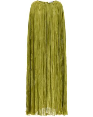 Federica Bonifaci 'the Pleated Dress Cape' Dress - Green
