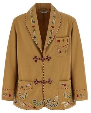 Bode Blazer 'Feather Runner Smoking' - Marrone
