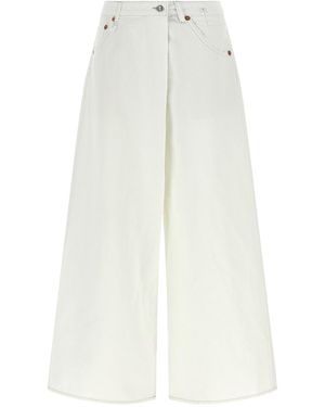 R13 'Nico Wrap' Jeans - White