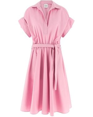 Nude Chemisier Dress - Pink