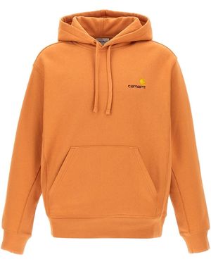 Carhartt 'american Script' Hoodie - Orange