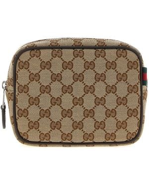 Gucci Gg Small Shoulder Strap - Brown