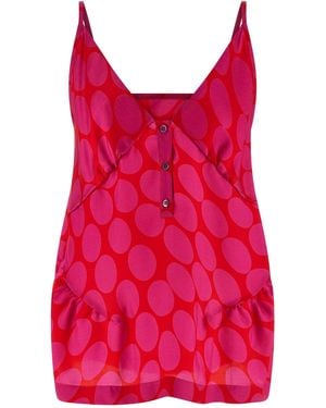 Dries Van Noten 'caliya' Top - Red
