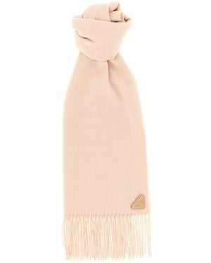 Prada Sciarpa 'Unita Seta Cashmere' - Neutro