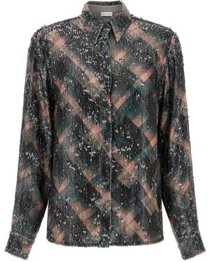 Dries Van Noten Shirt 'Chowy Emb' - Grey