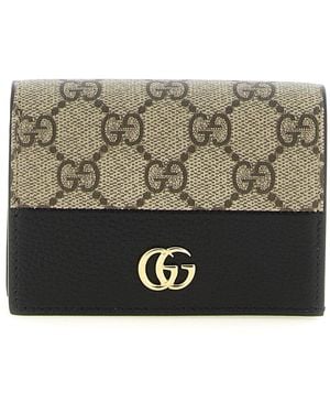 Gucci Gg Marmont Zweifarbige Geldbörse - Grau