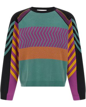 Kiko Kostadinov 'gizi Panelled' Jumper - Green