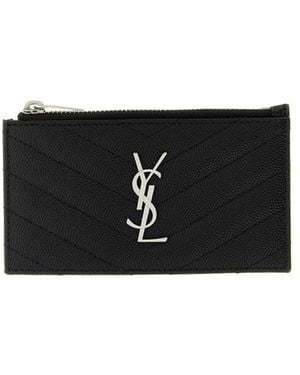 Saint Laurent Portacarte 'Cassandre Matelassé Fragments' - Nero