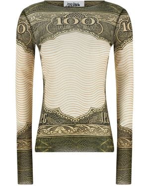 Jean Paul Gaultier Polyamide Long Sleeve T-Shirt - Green