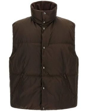 Prada Gilet Re-Nylon - Marrone