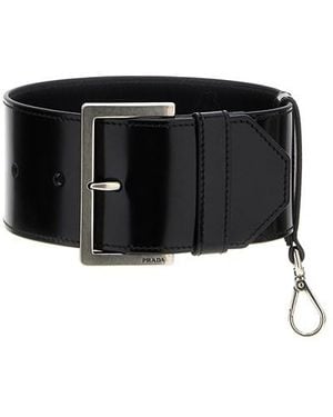 Prada Manicotto Pelle Spazzolata - Nero