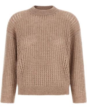 Peserico Pullover Mit Mikro-Pailletten - Natur