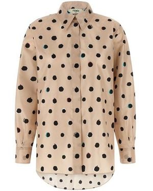 Fendi Camicia 'Falena Dots' - Neutro