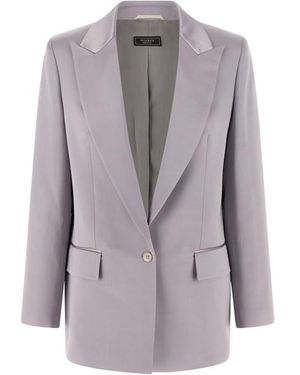 Peserico Satin Blazer - Gray