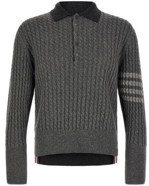 Thom Browne Polo-In-1 Trompe L'Oeil - Grigio
